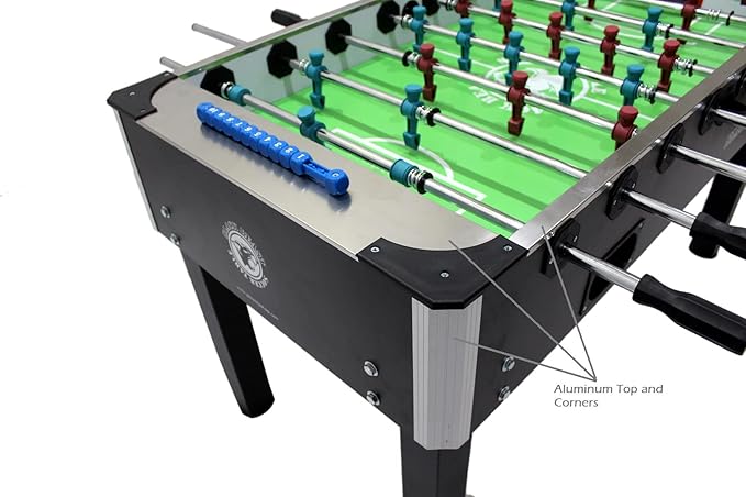 Foosball Soccer Table Black Beast