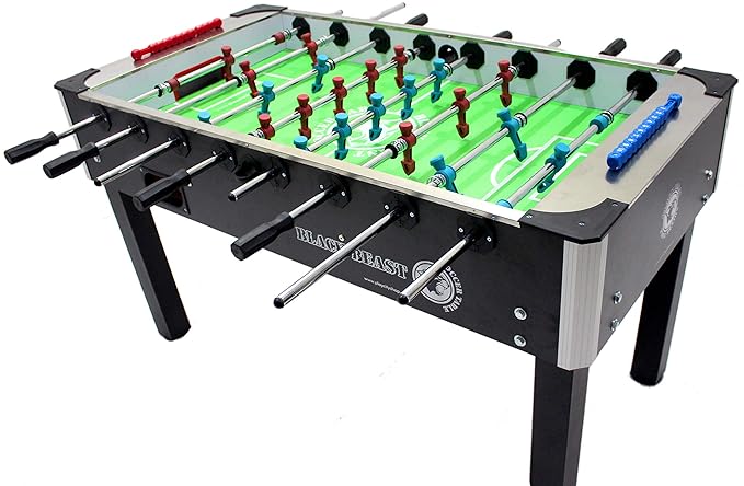 Foosball Soccer Table Black Beast